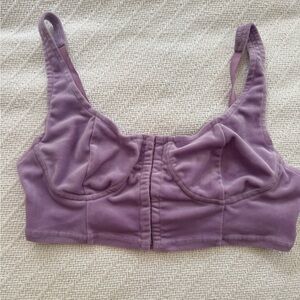 Women's Front-Closure Soft Cup Bralette - Lavender purple